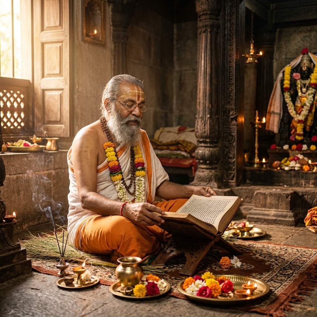 Avanish Kumar Pandey North Indian Hindi pandit performing puja in Bangalore