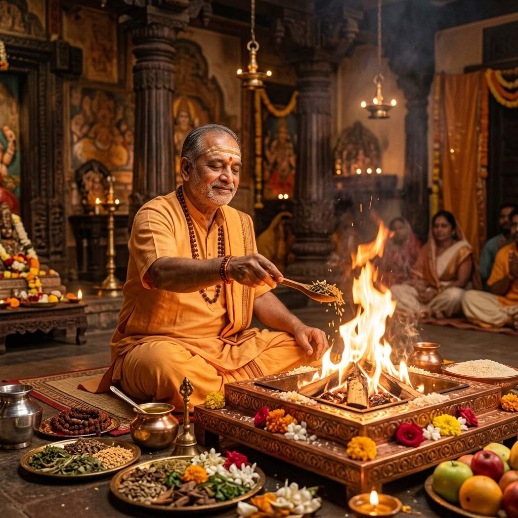 Avanish Kumar Pandey North Indian Hindi pandit performing puja in Bangalore